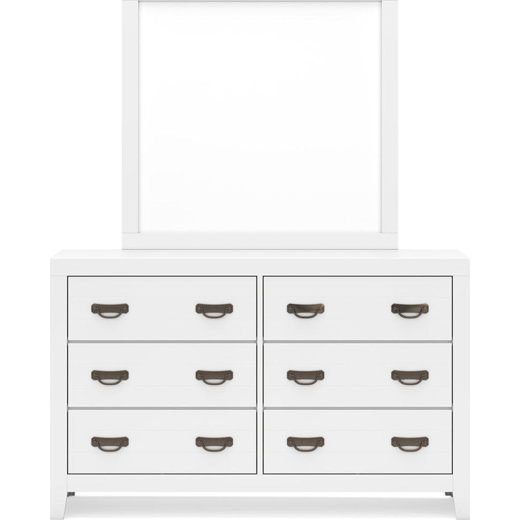 Chambre à coucher Binterglen 6 pièces avec deux lits simples - Blanc