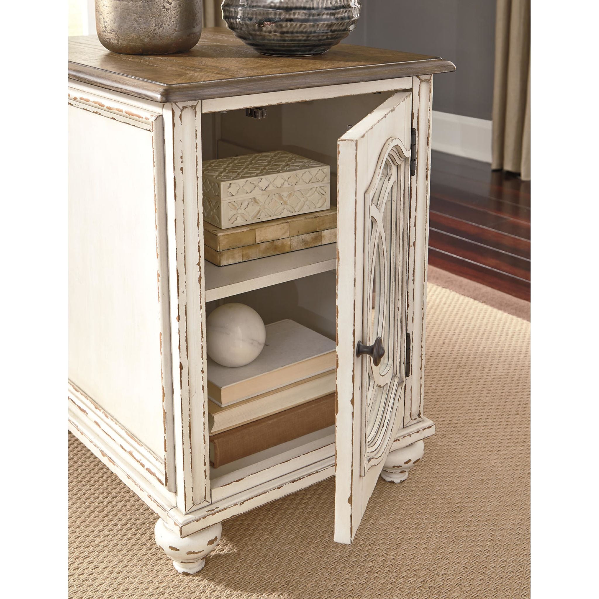 Table d'appoint Meinertz Chair - Blanc/Marron