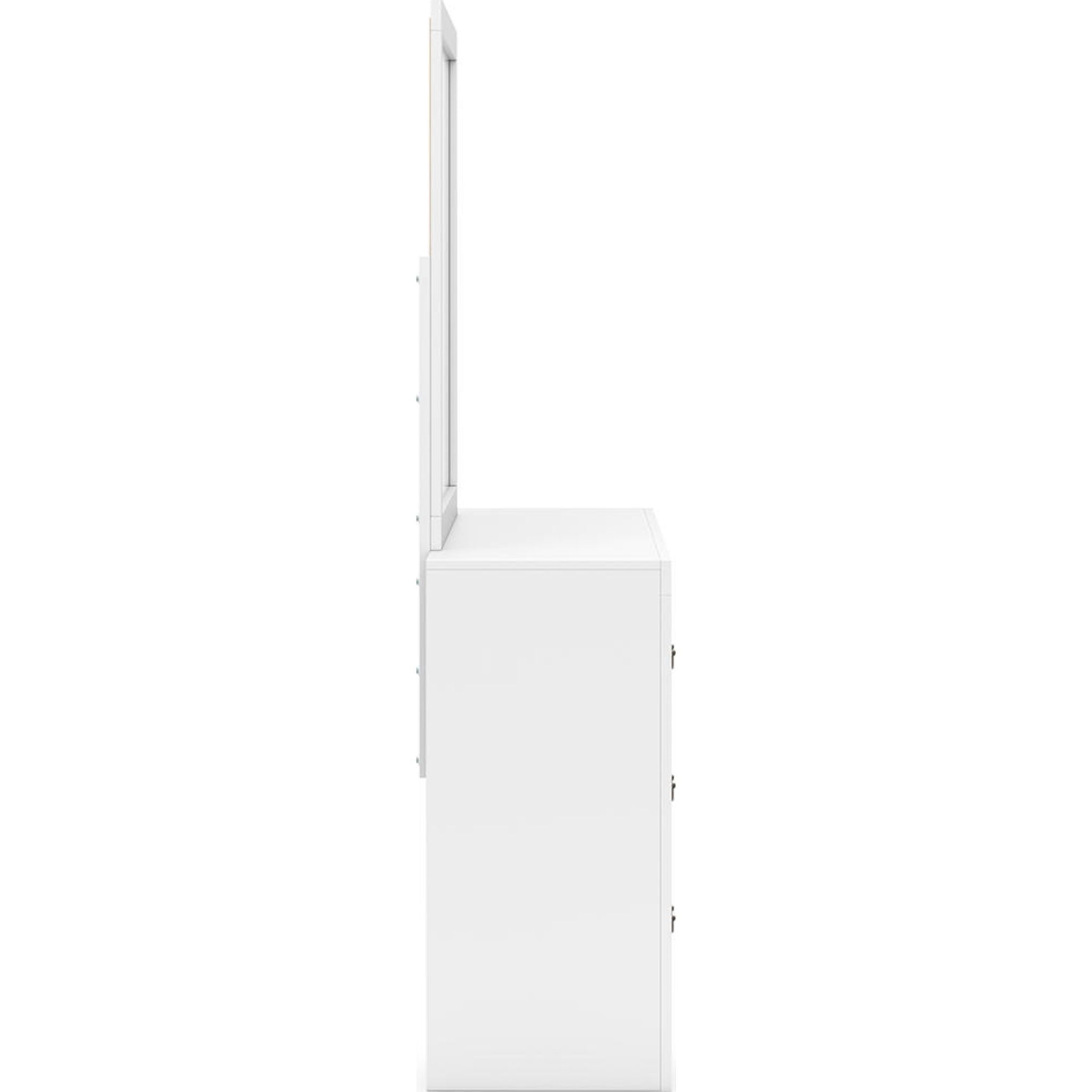 Chambre à coucher Binterglen 6 pièces avec deux lits simples - Blanc