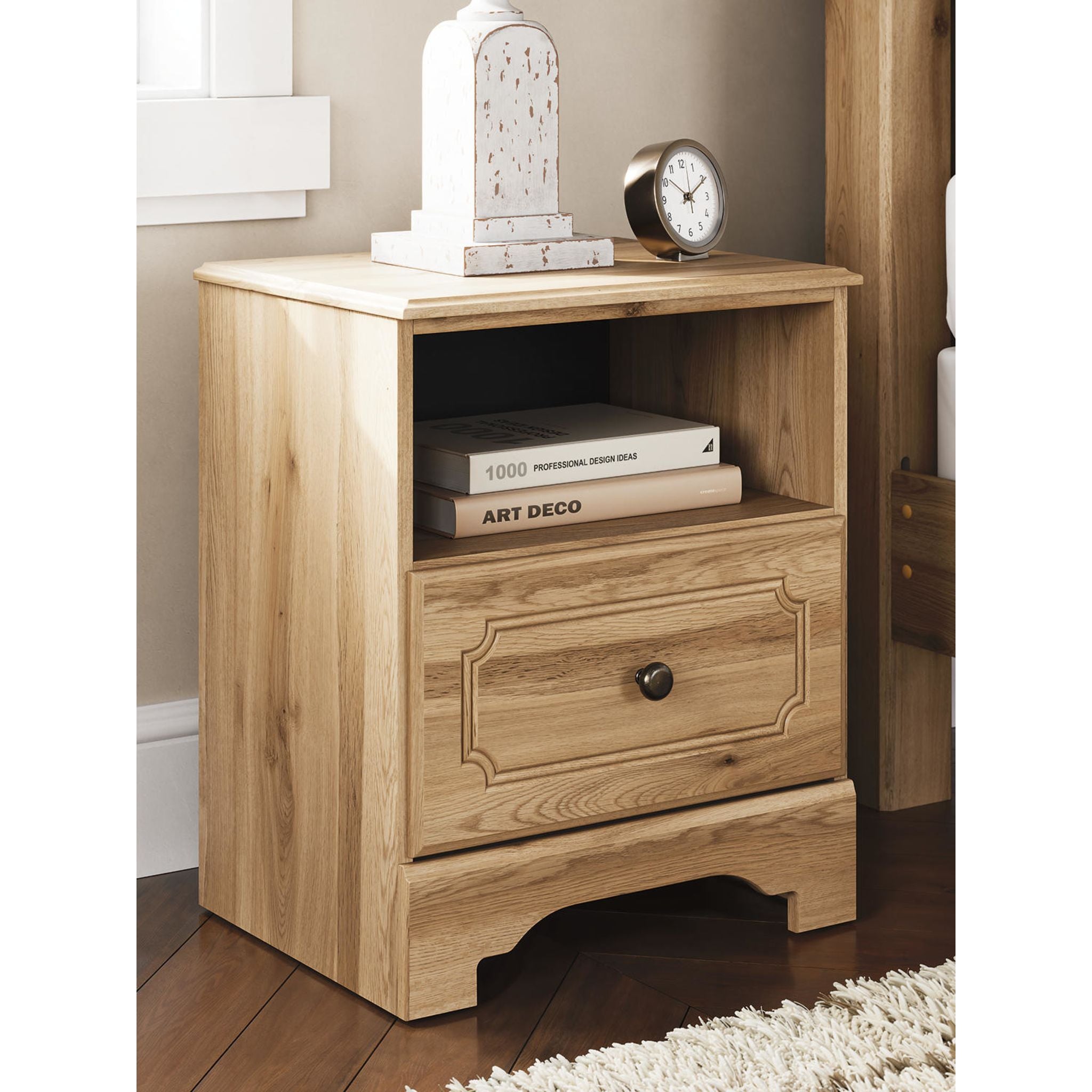 Table de chevet Aleaport - Brun chaud