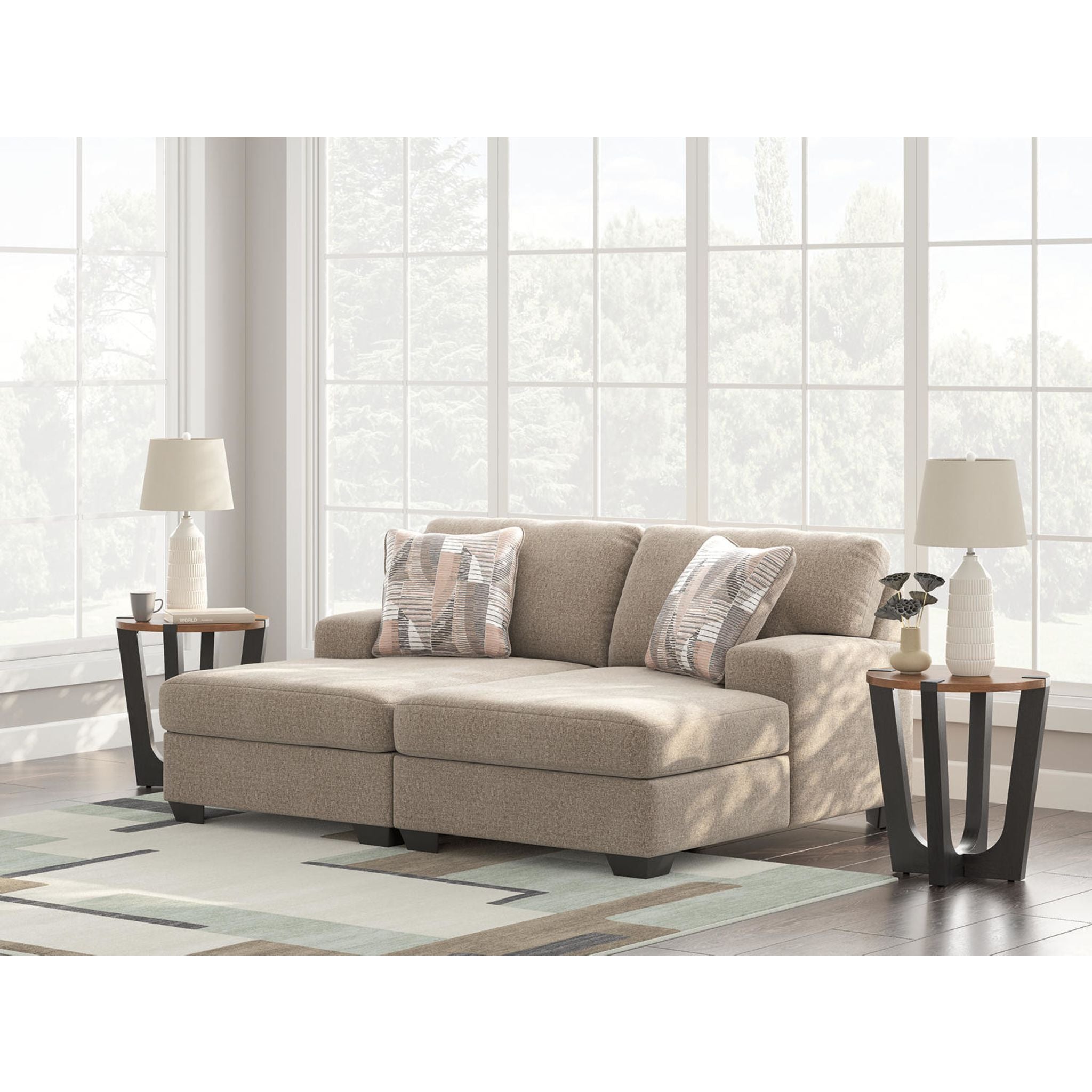 Chaise longue Seyler Lane 2 pièces - Chanvre