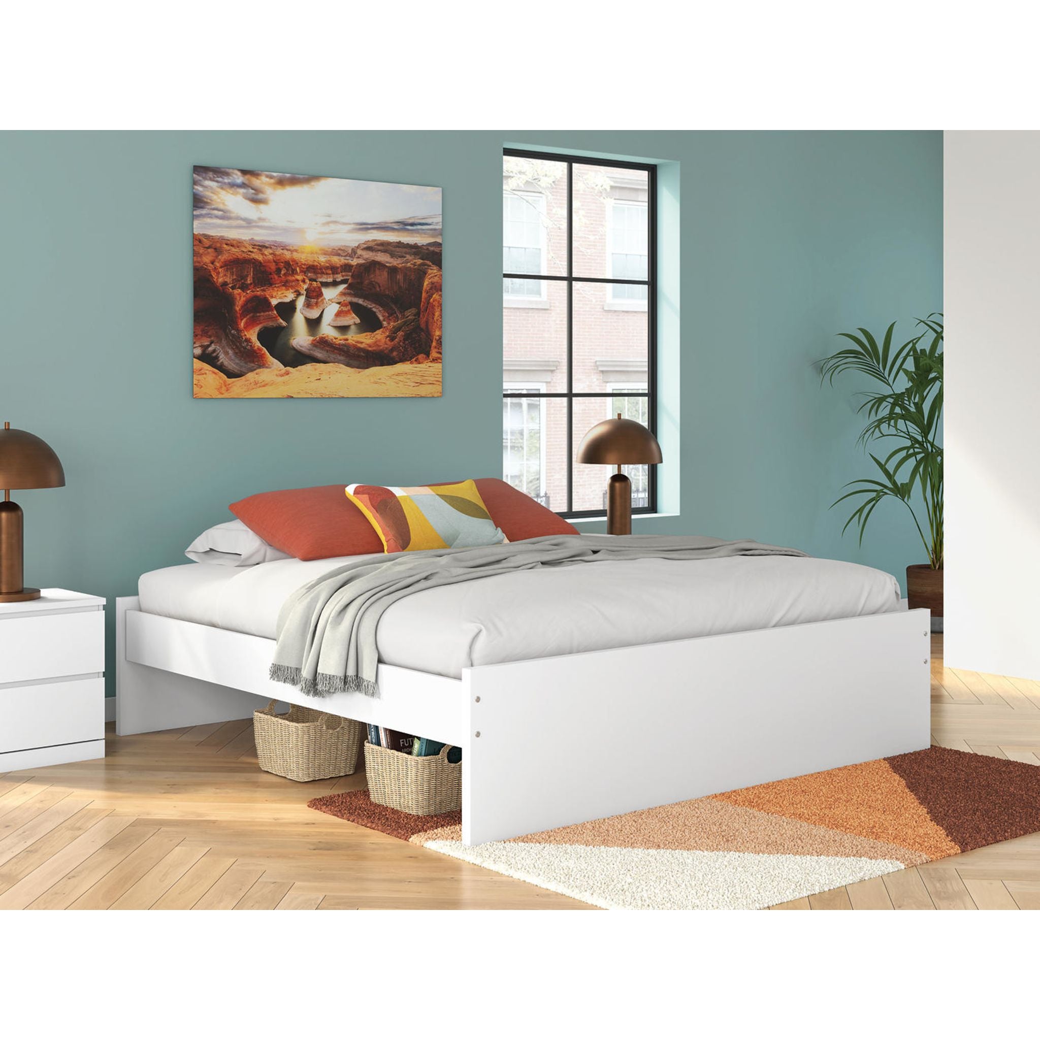Lit plateforme Onita King - Blanc