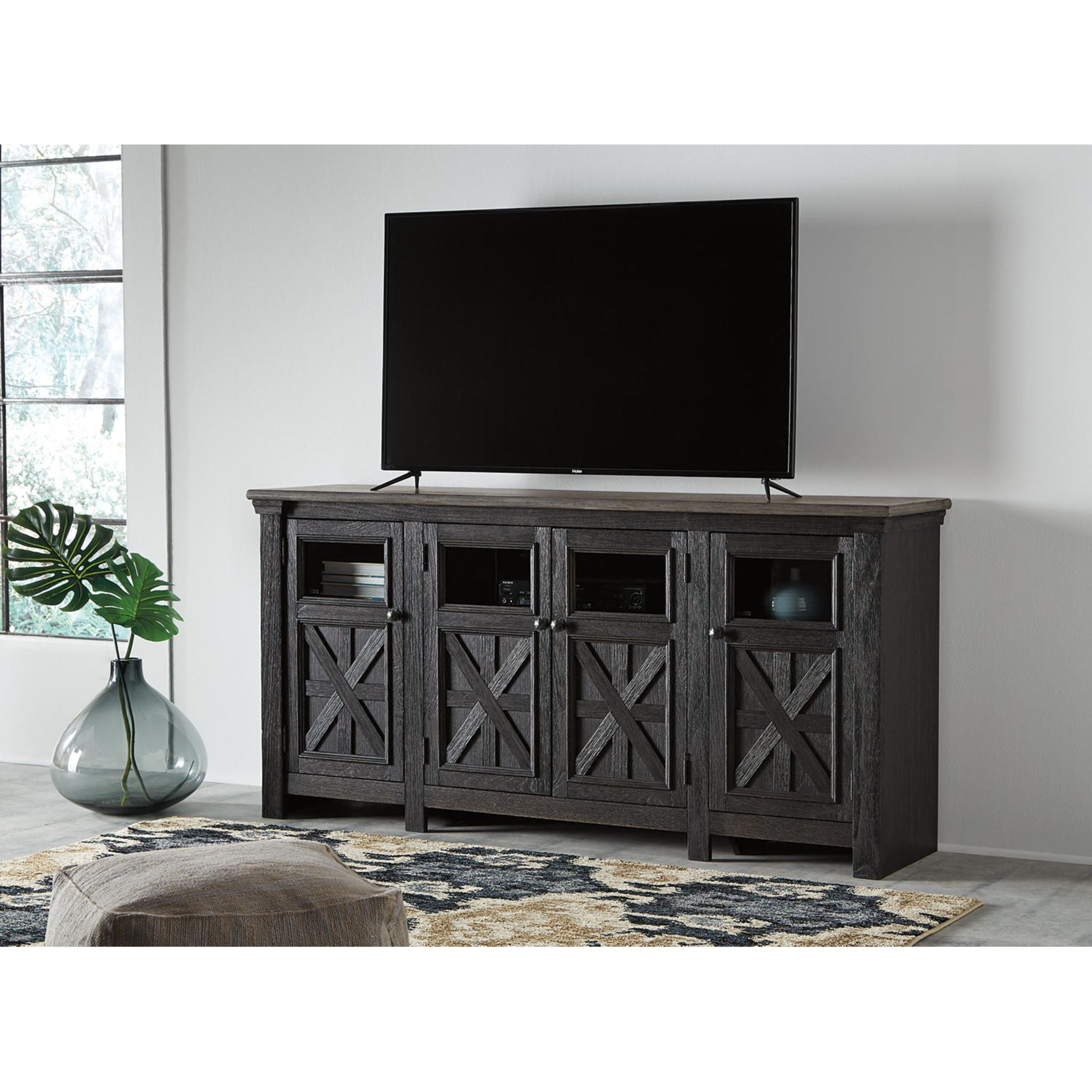 Meuble TV Tyler Creek - Noir/Gris