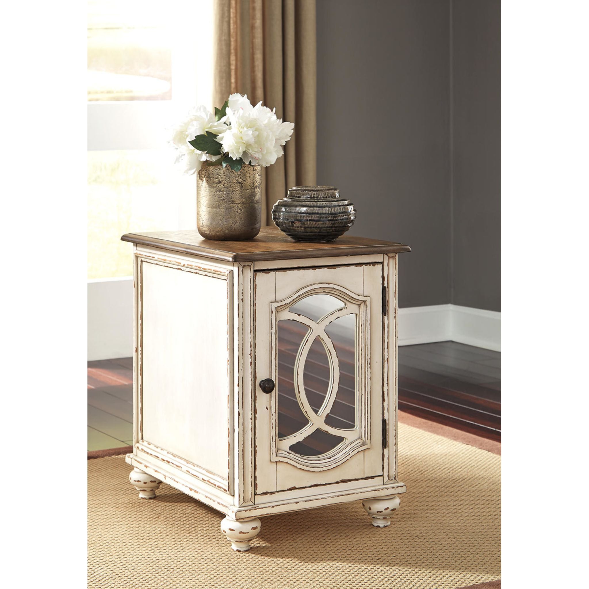 Table d'appoint Meinertz Chair - Blanc/Marron