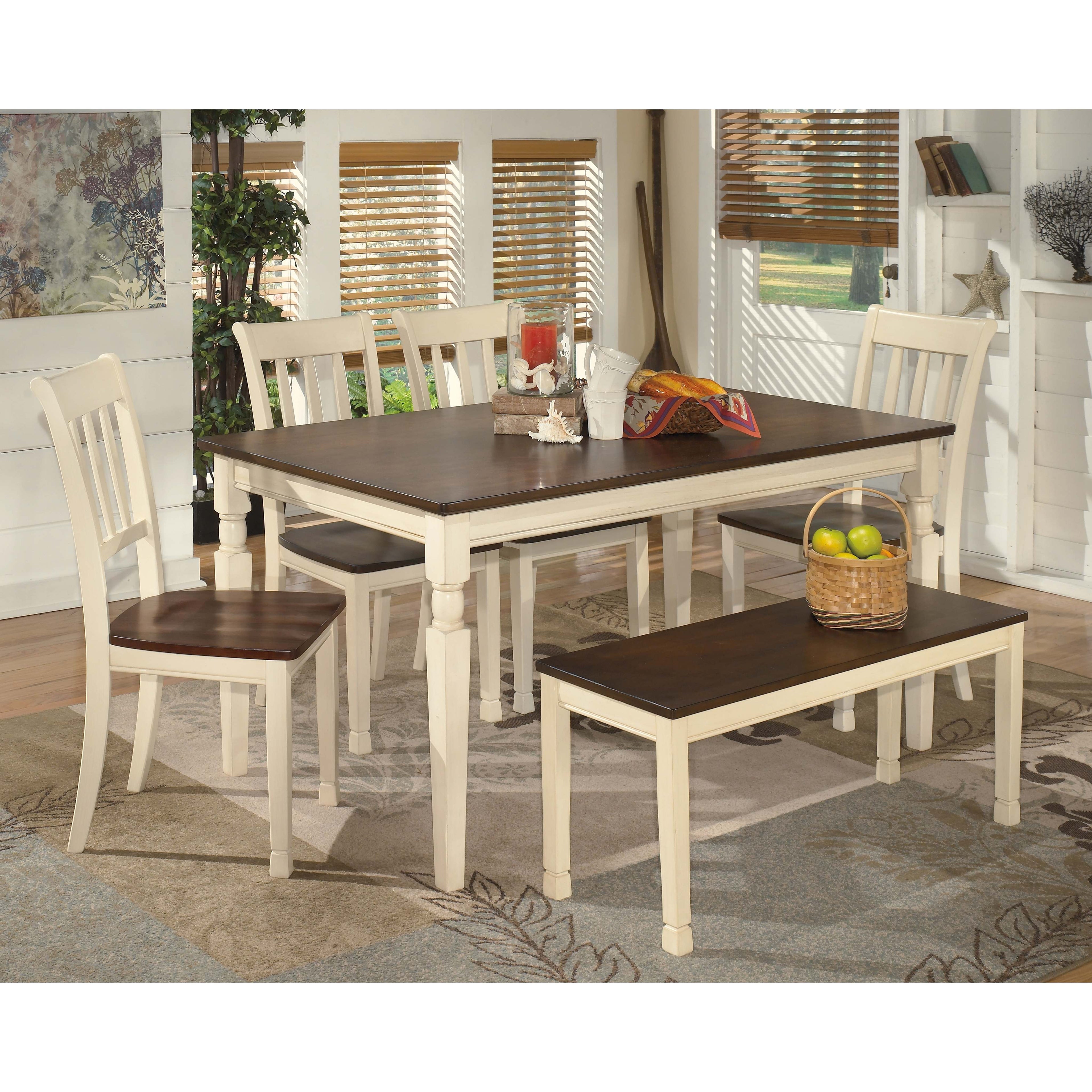 Table à manger Whitesburg - Marron/Blanc Cottage - (D583-25)