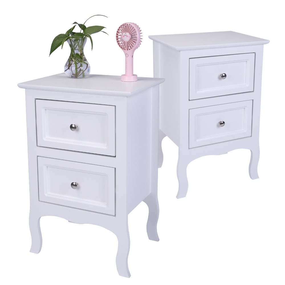 Country Style Two-Drawer Nightstand- Set of 2