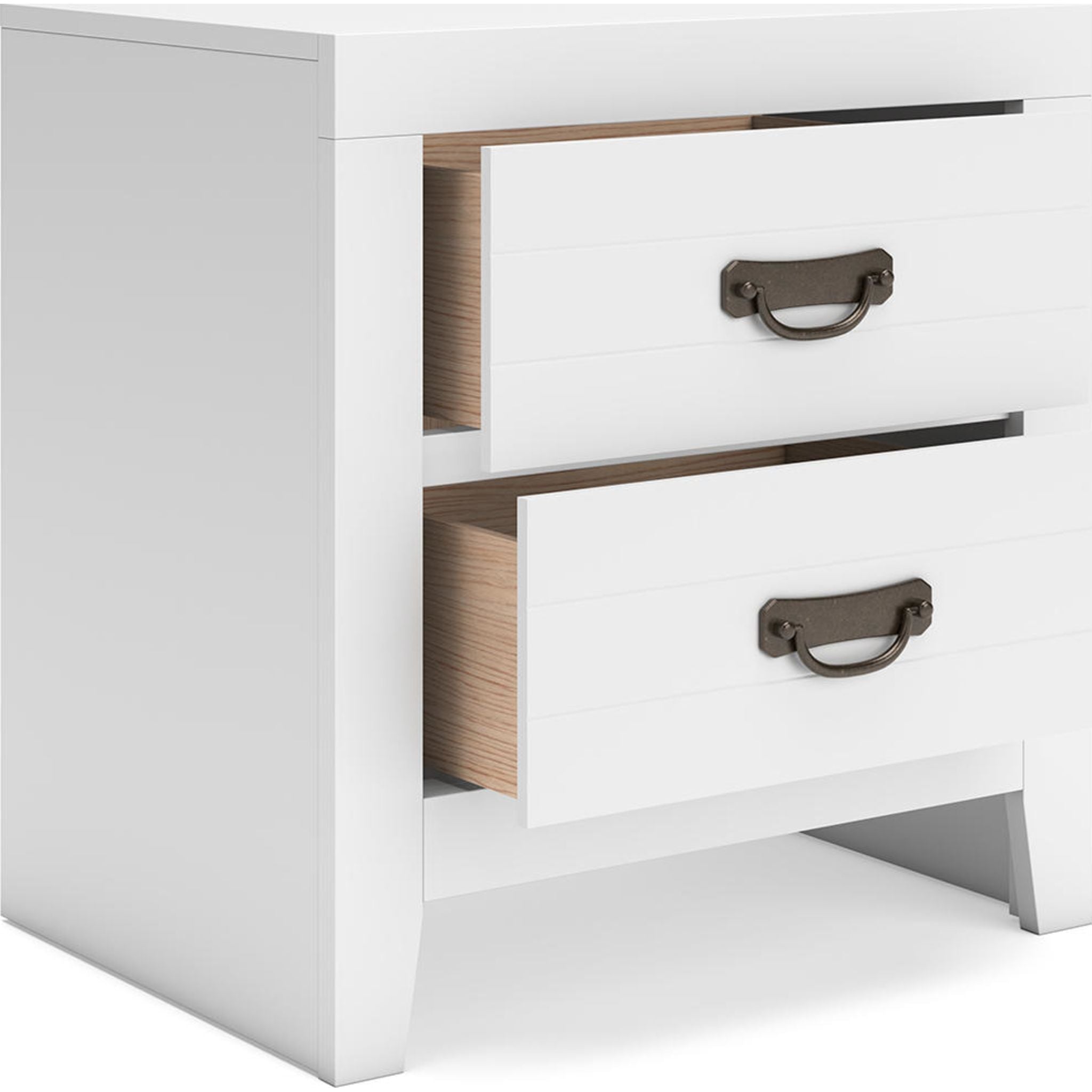 Chambre à coucher Binterglen 6 pièces avec deux lits simples - Blanc
