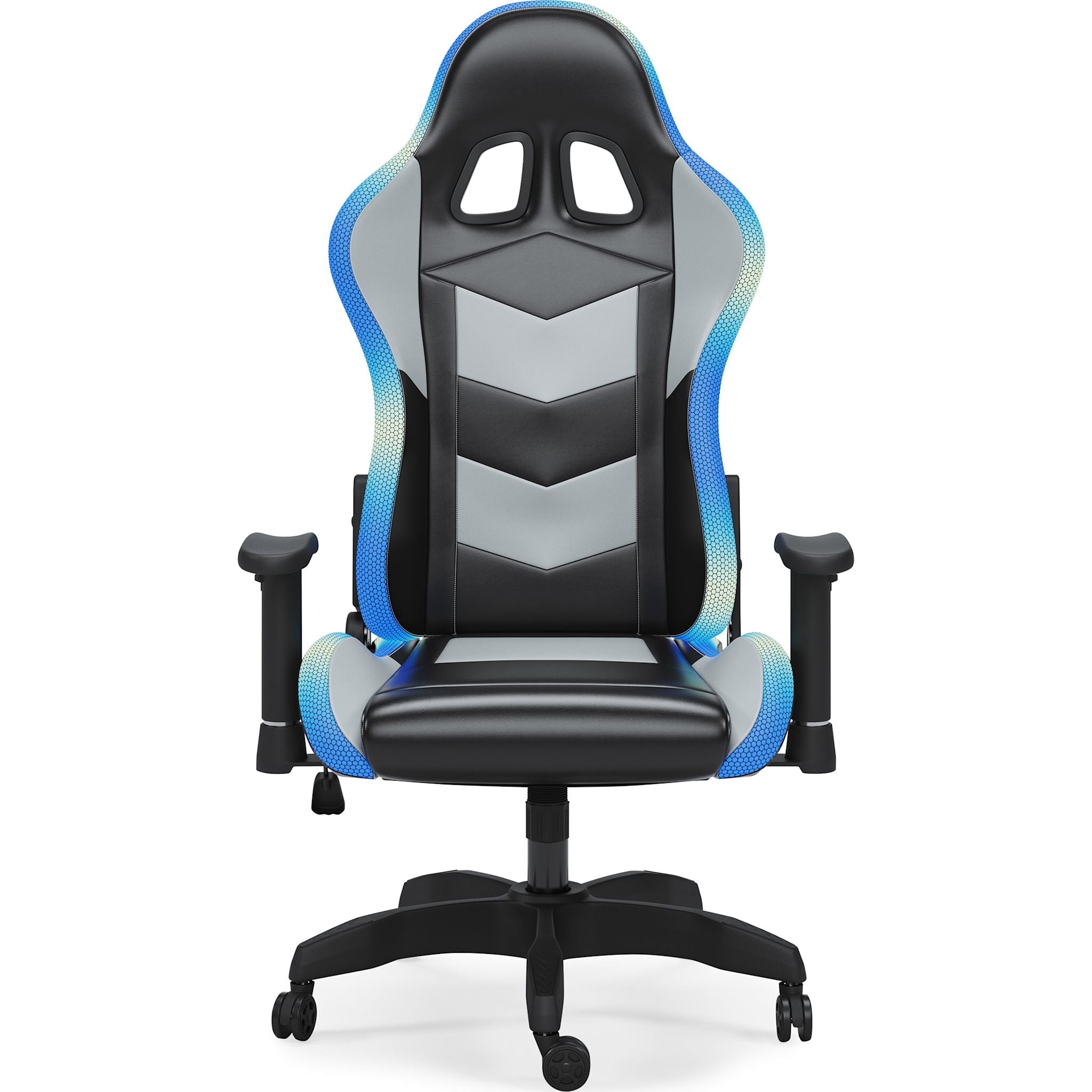 Chaise de jeu pivotante Lynxtyn - Noir/Gris