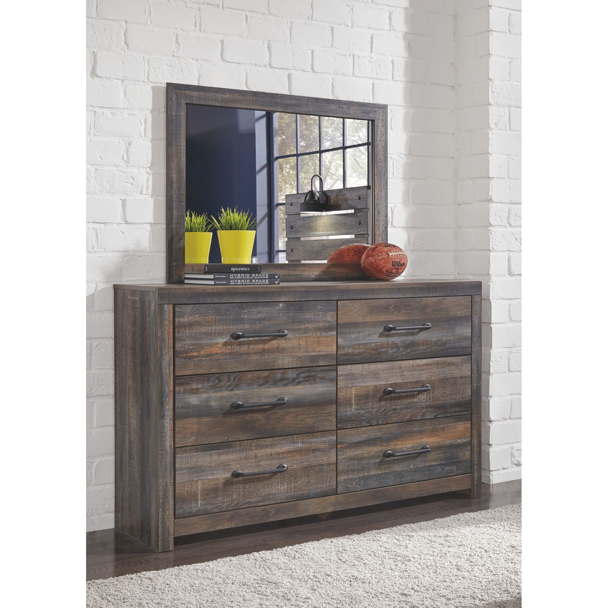 Chambre à coucher avec rangement Drystan 5 pièces pour très grand lit - Multi