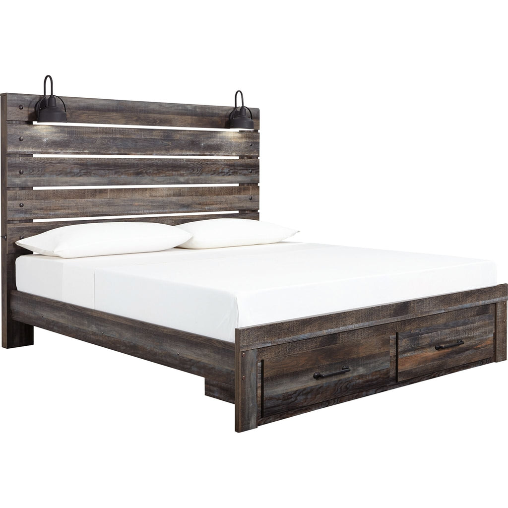 Chambre à coucher avec rangement Drystan 5 pièces pour très grand lit - Multi