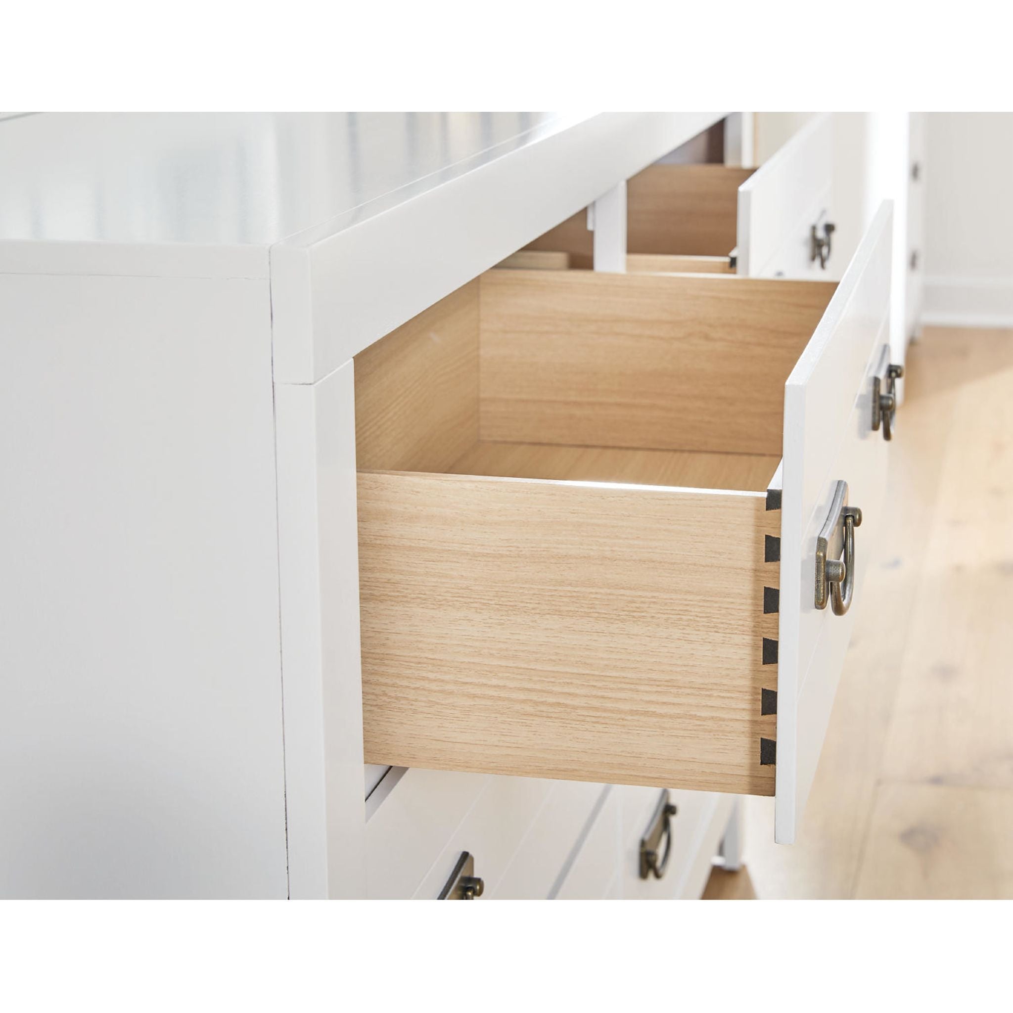 Chambre à coucher Binterglen 6 pièces avec deux lits simples - Blanc