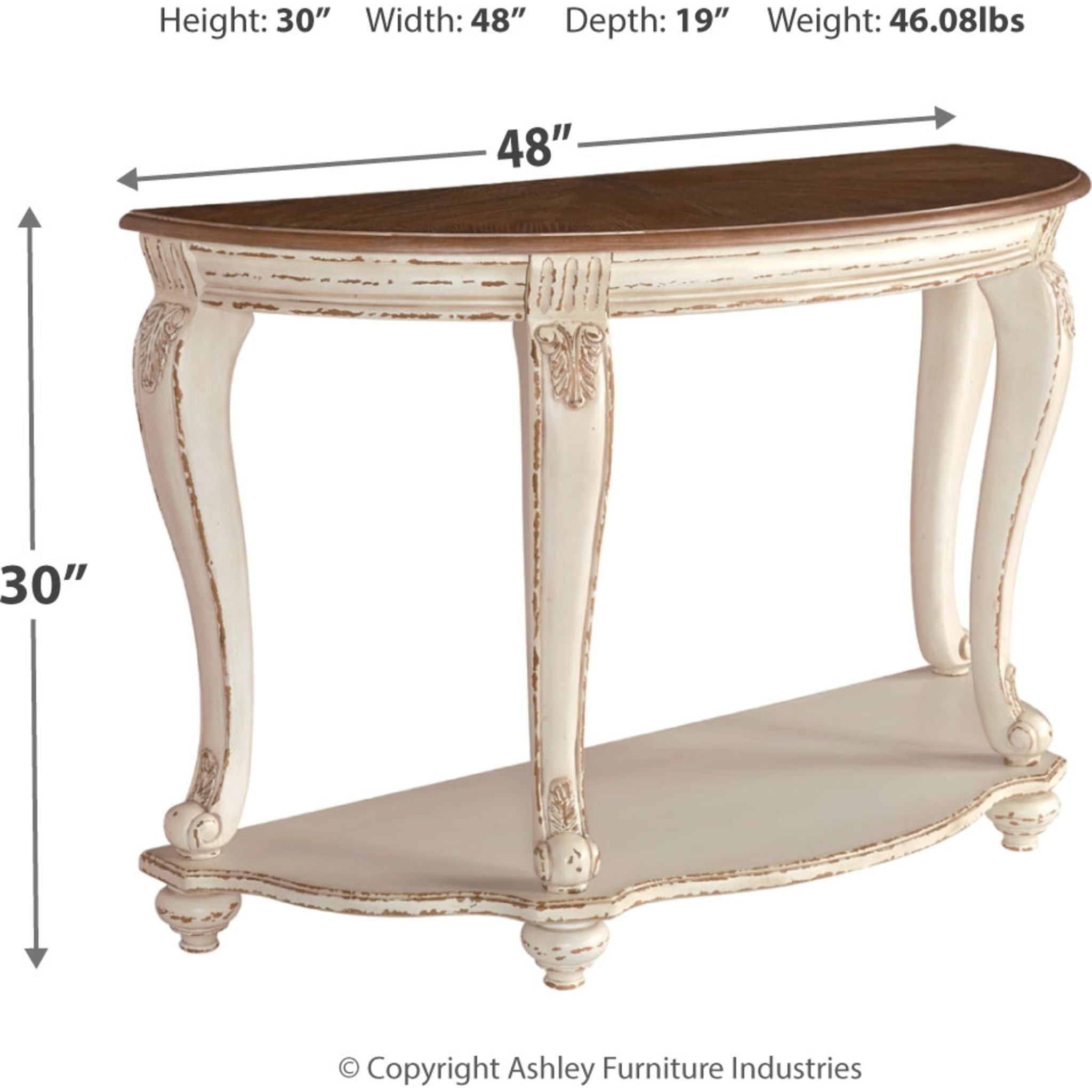 Table basse Meinertz - Blanc/Marron