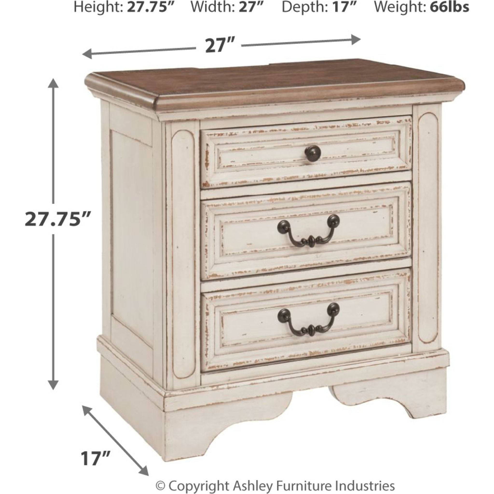 Table de chevet Realyn - Blanc