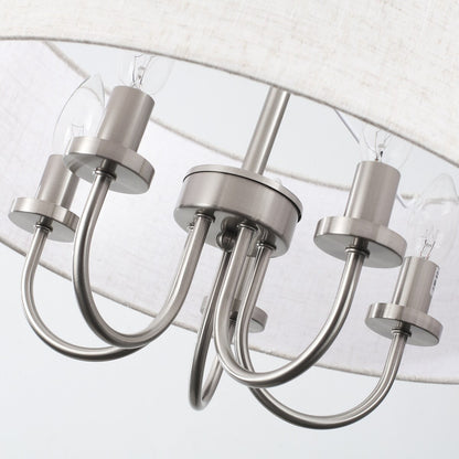 Plafonnier semi-encastré moderne à 5 lampes pour salle à manger, chambre à coucher, salon - N/A