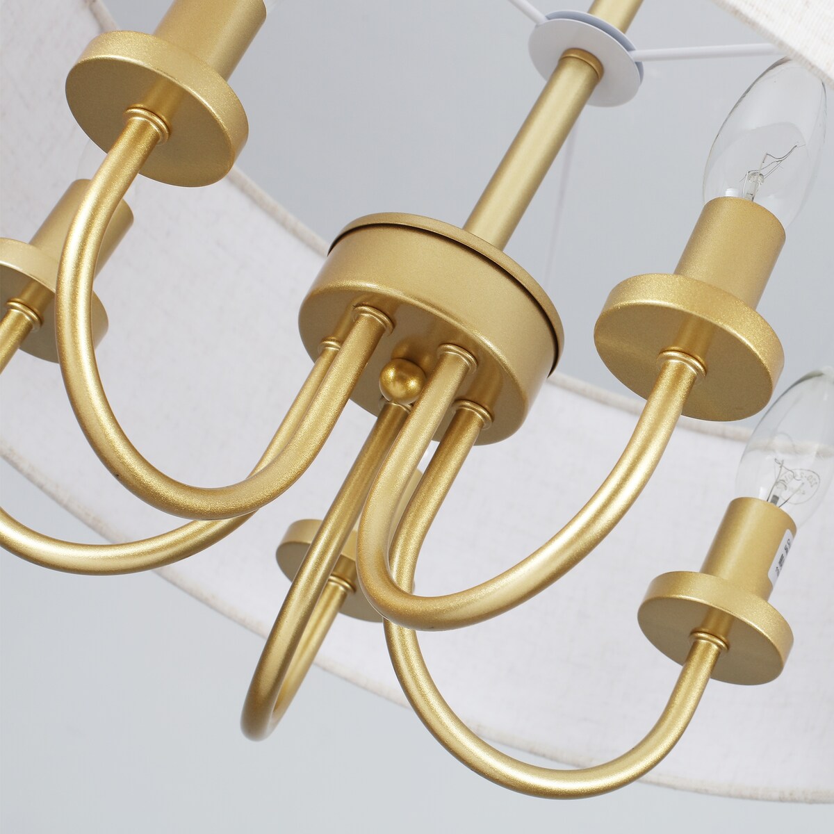 Plafonnier semi-encastré moderne à 5 lampes pour salle à manger, chambre à coucher, salon - N/A