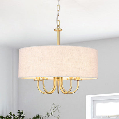 Plafonnier semi-encastré moderne à 5 lampes pour salle à manger, chambre à coucher, salon - N/A