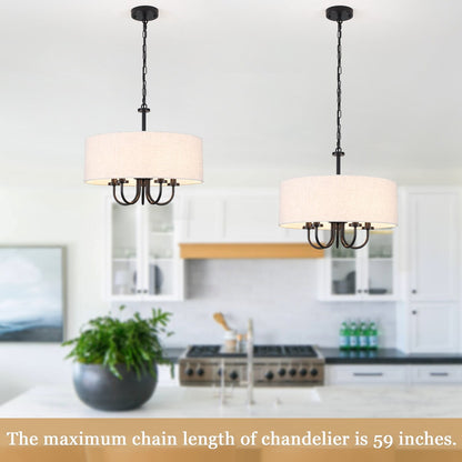 Plafonnier semi-encastré moderne à 5 lampes pour salle à manger, chambre à coucher, salon - N/A