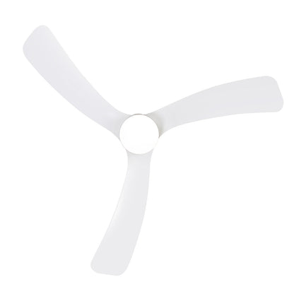 Ventilateur de plafond encastré à DEL noir/blanc de 52 pouces avec télécommande (3 pales)