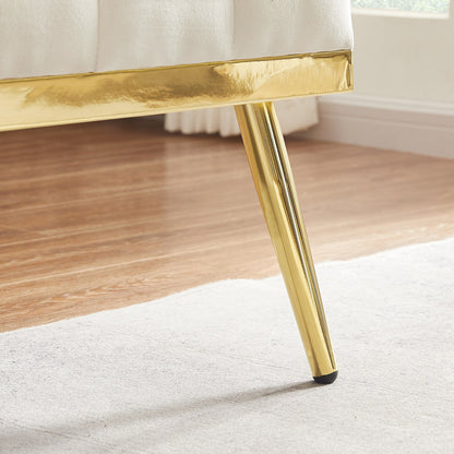 55.5 Velvet 2-Seater Sofa with 2 Pillows, Contemporary Design, and Easy Assembly