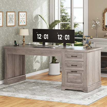 Bureau de direction de ferme Bureau à domicile Tiroir de classement Support d'écran Prise de courant