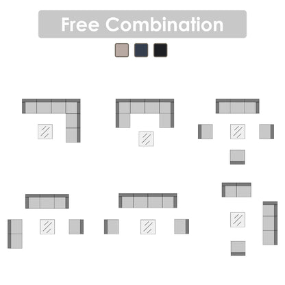 6 - Person Outdoor Sectional Seating Group with Cushions