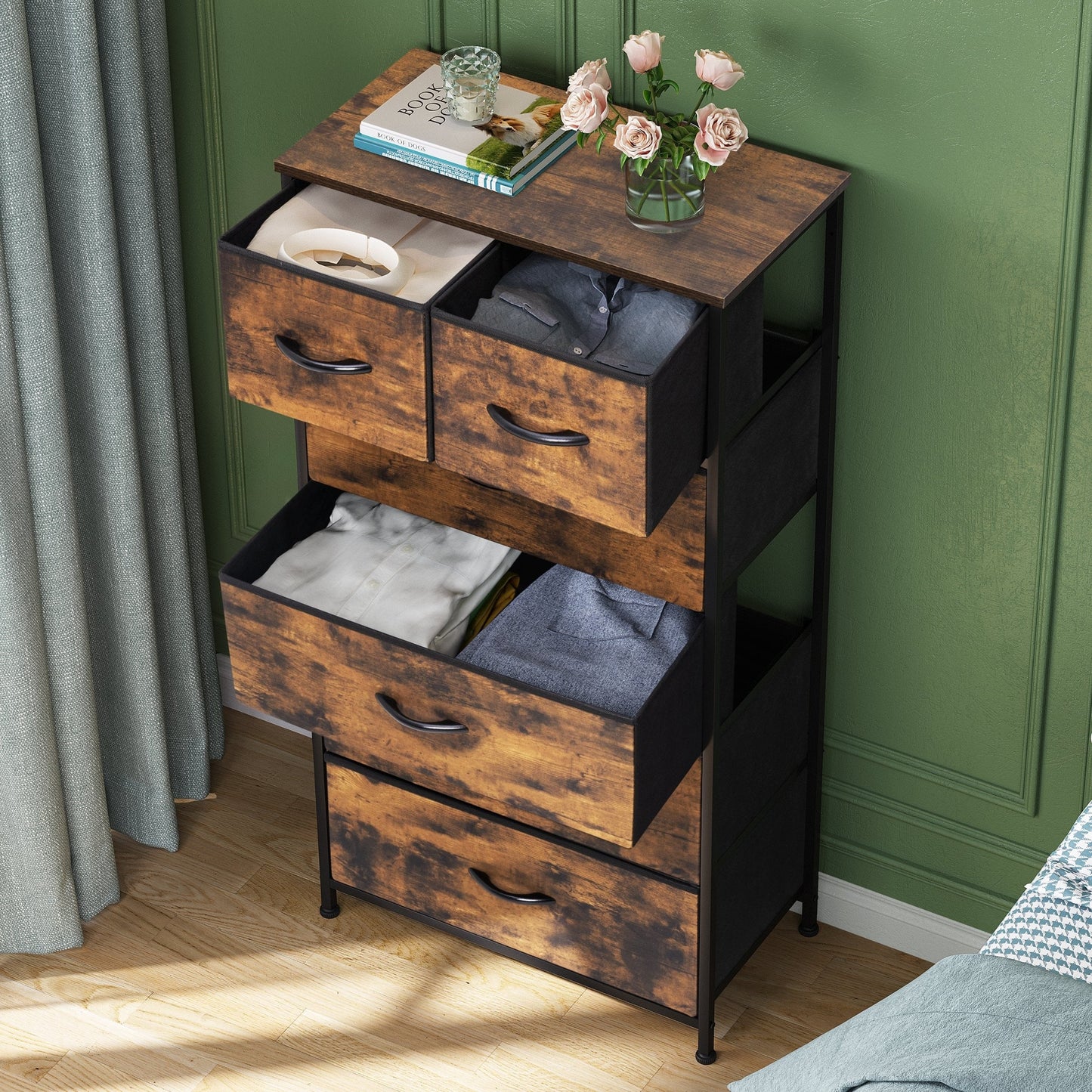 6-drawer Chest Vertical Dresser Storage Tower by Crestlive Products