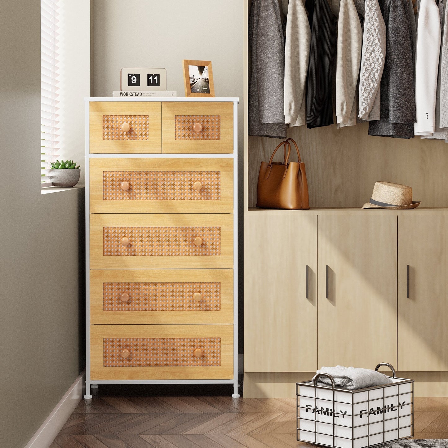 6-drawer Chest Vertical Dresser Storage Tower by Crestlive Products