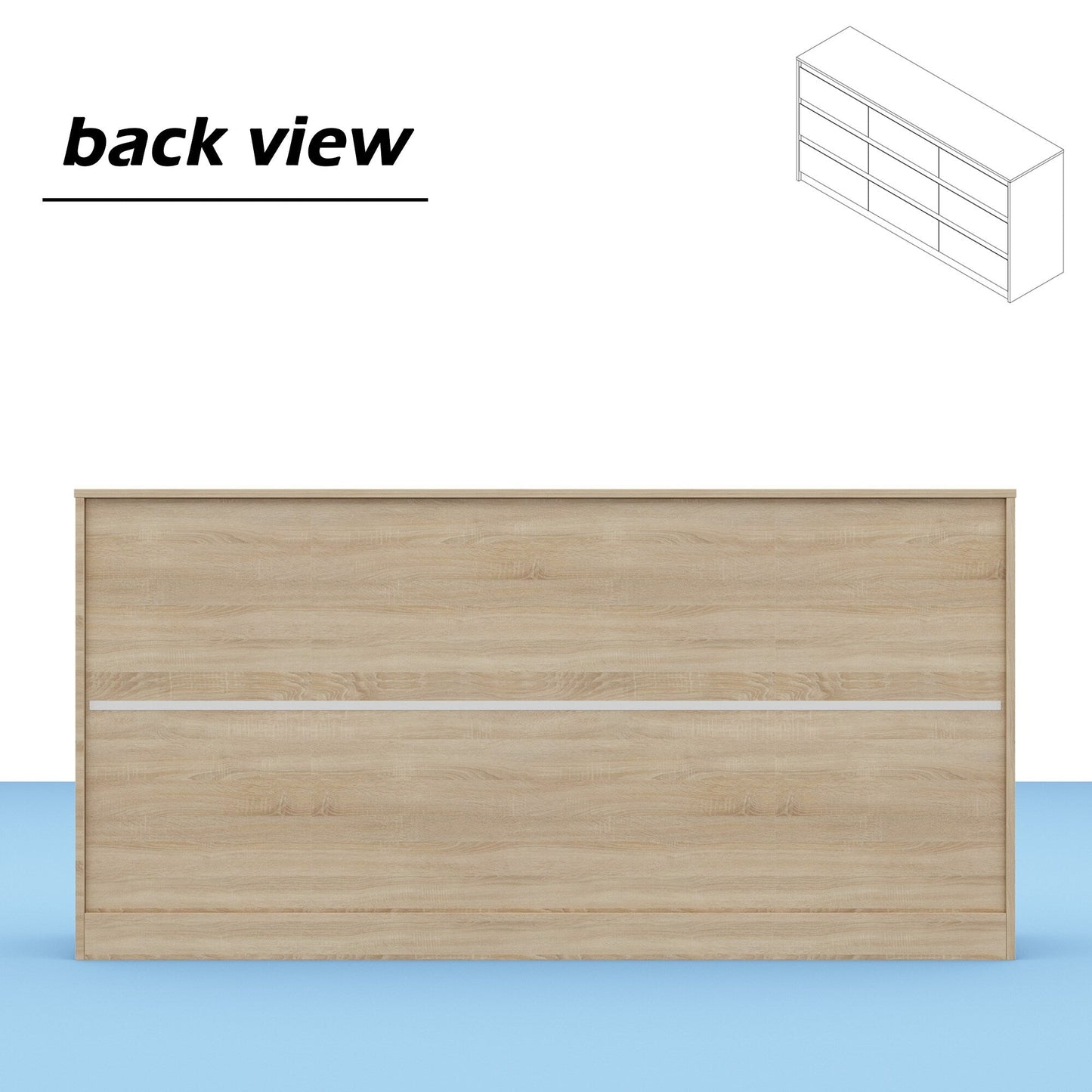 Commode d'appoint à 9 tiroirs 63W pour salon, chambre à coucher