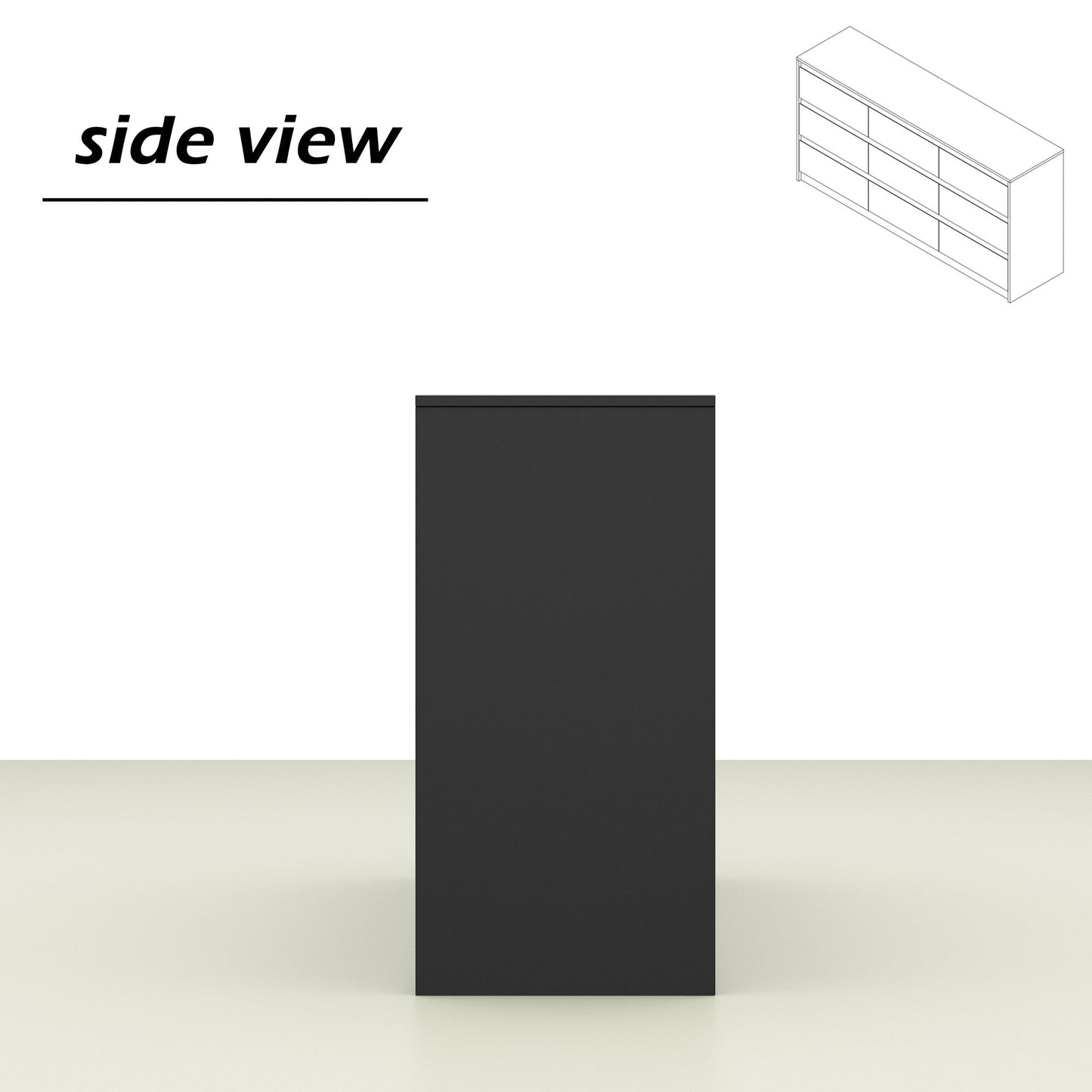 Commode d'appoint à 9 tiroirs 63W pour salon, chambre à coucher