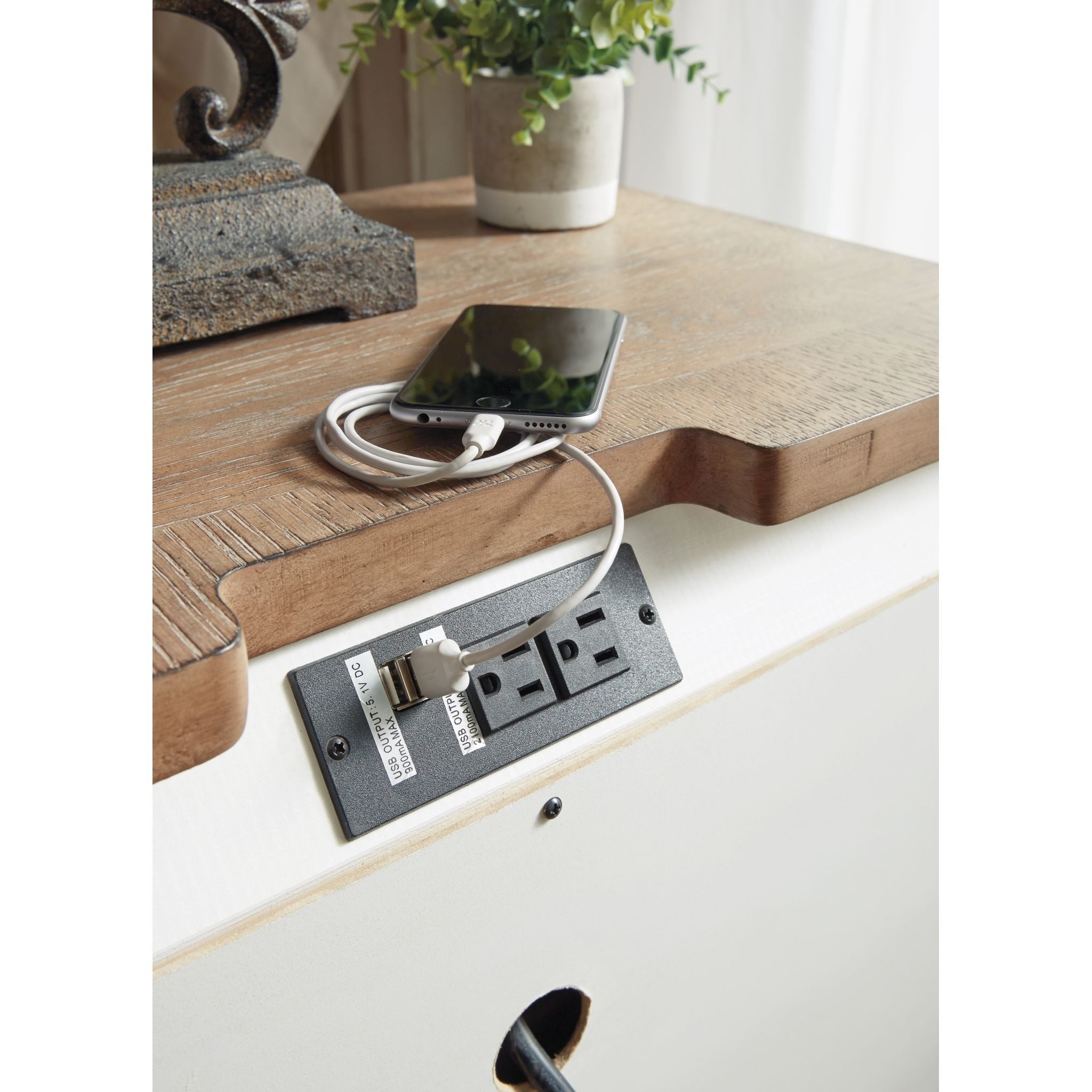 Table de chevet Realyn - Blanc