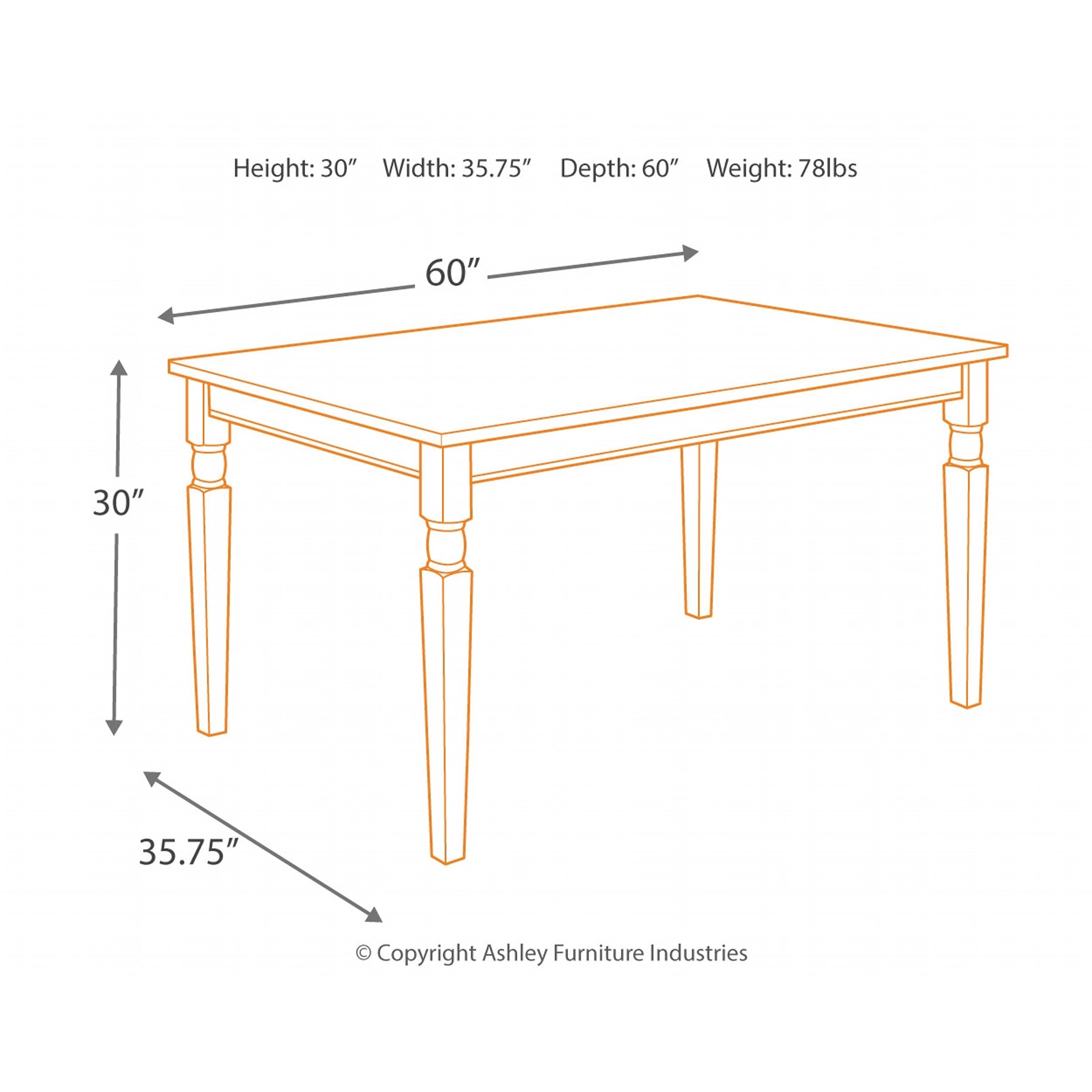 Table à manger Whitesburg - Marron/Blanc Cottage - (D583-25)