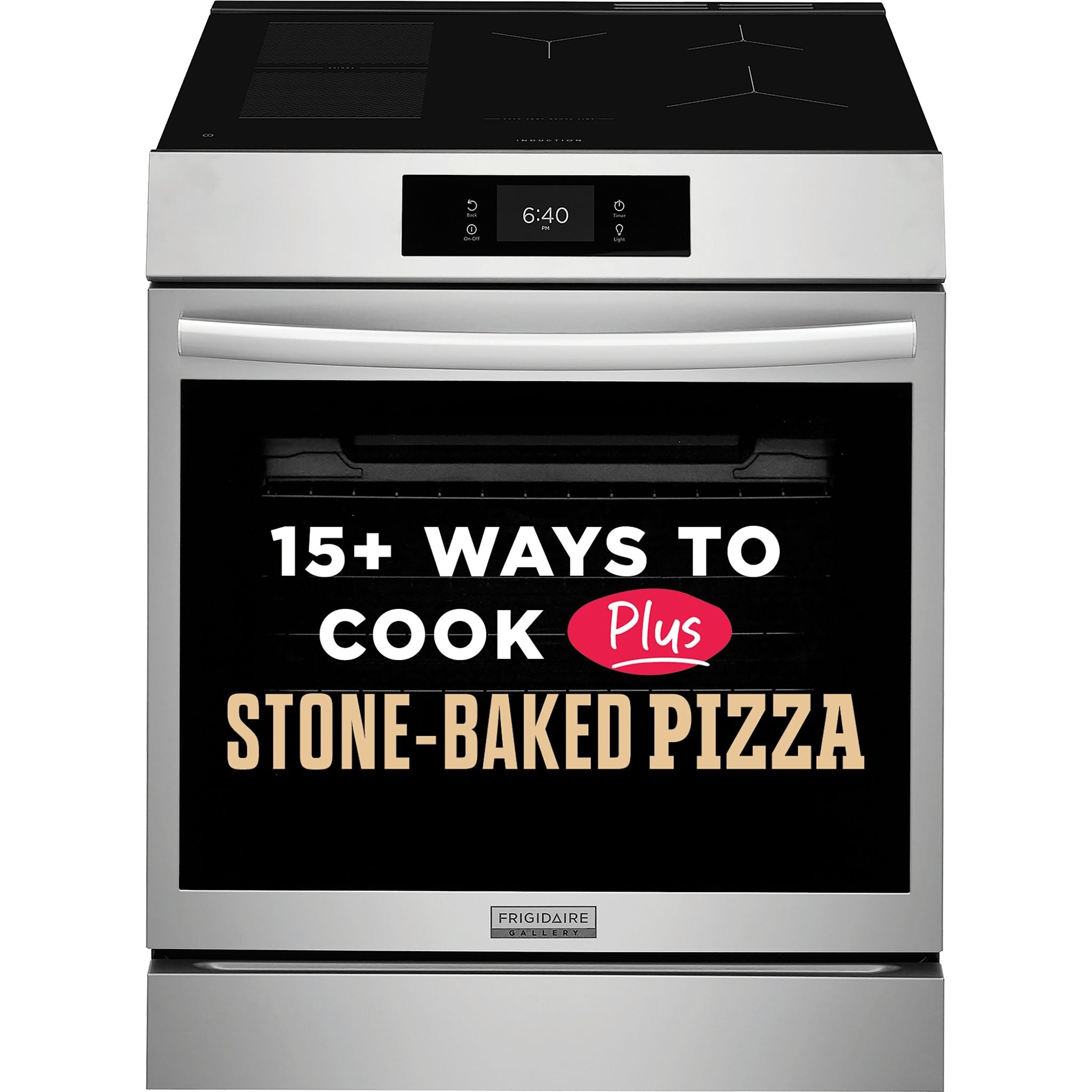 Cuisinière à induction Frigidaire Gallery de 30 po avec commandes frontales et four à pizza sur pierre – Acier inoxydable (GCFI307CBF)