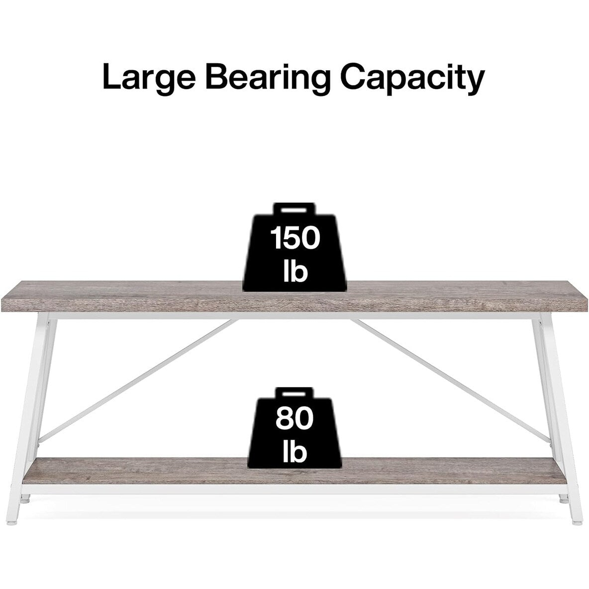 Table console d'entrée extra-longue de 70,9 pouces, style industriel