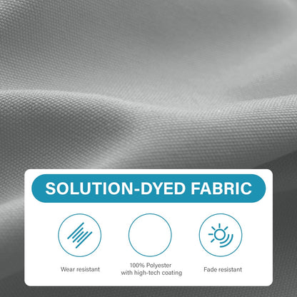 8*10ft Rectangular Patio Market Umbrella with Crank & Tilt，UV-Resistant