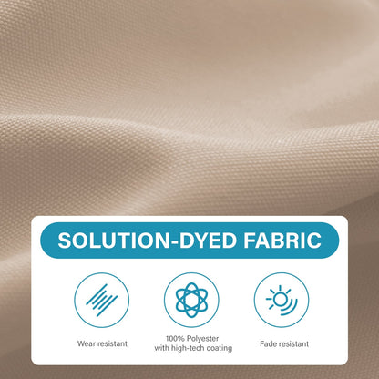 8*10ft Rectangular Patio Market Umbrella with Crank & Tilt，UV-Resistant