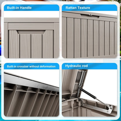 Outdoor Patio Storage Resin Lockable Deck Box