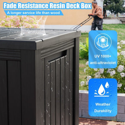 Outdoor Patio Storage Resin Lockable Deck Box