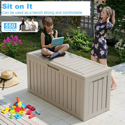 Outdoor Patio Storage Resin Lockable Deck Box