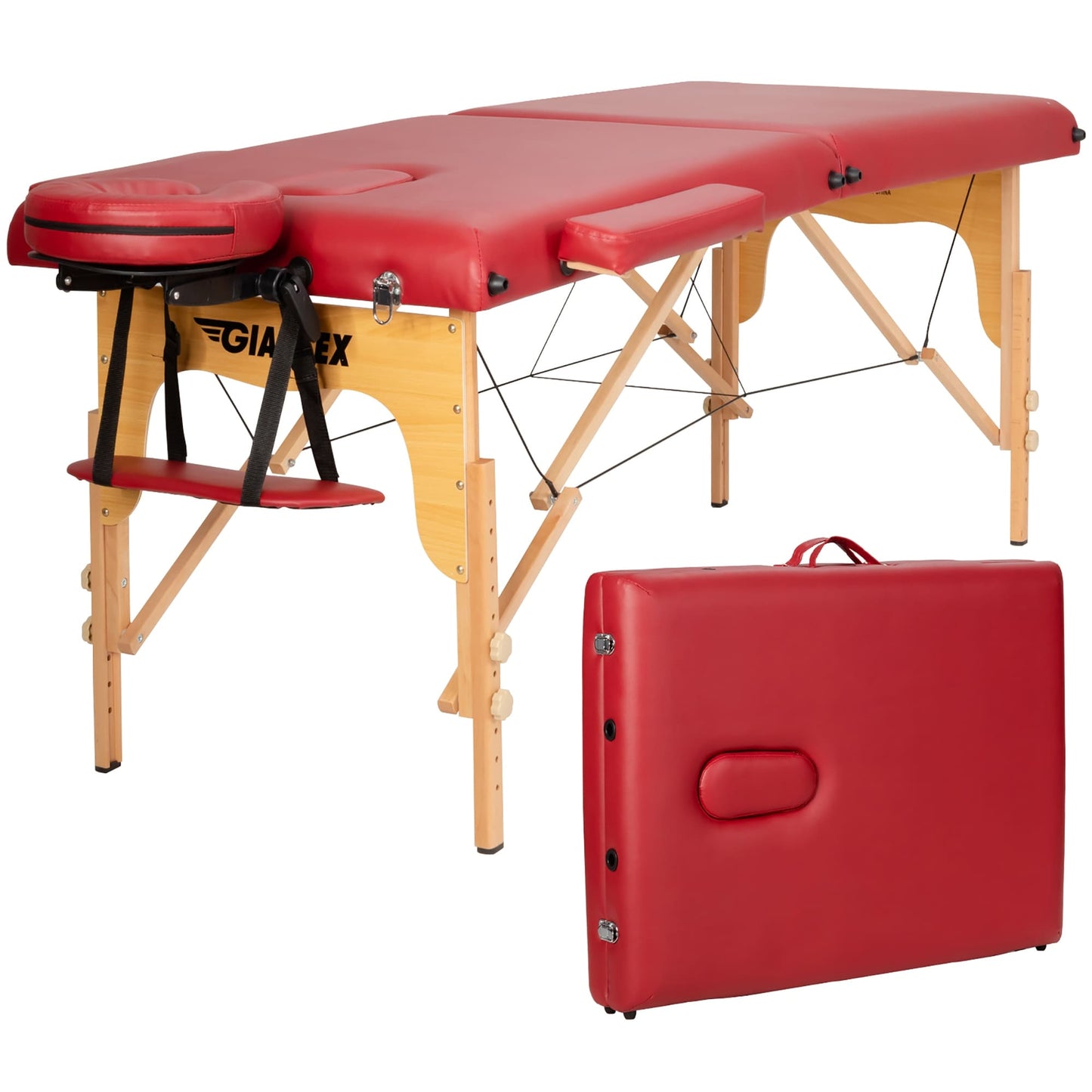 84''L Portable Massage Table Adjustable Facial Spa Bed Tattoo w/ Carry