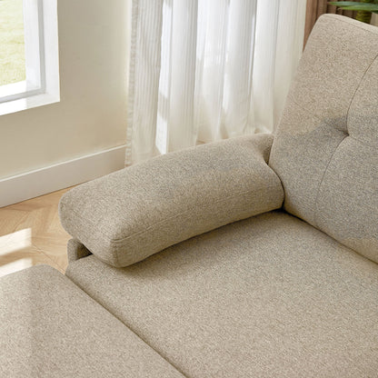 Canapé sectionnel en L 86,22 pouces avec poches de rangement latérales