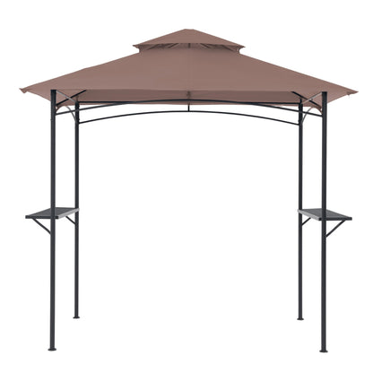 8' x 5' Outdoor Rainproof Grill Gazebo With Double Layer Vented Design