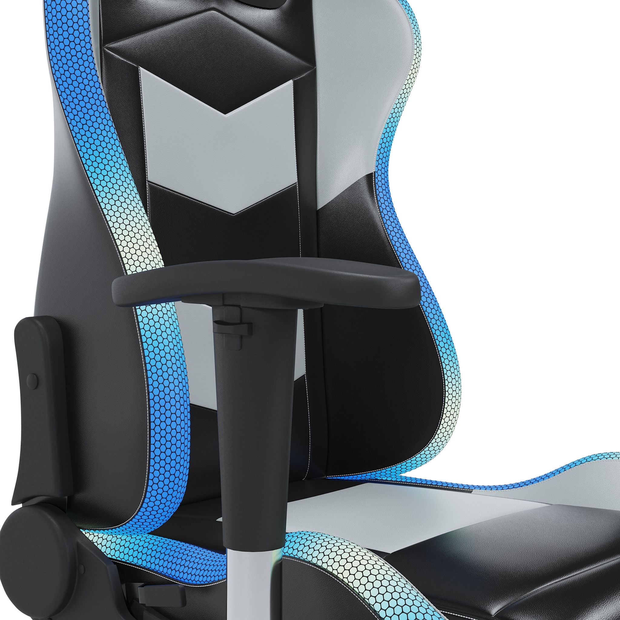 Chaise de jeu pivotante Lynxtyn - Noir/Gris