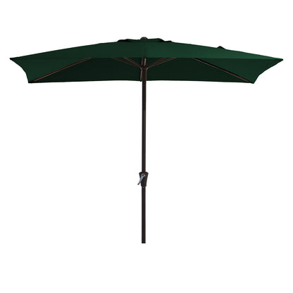 8*10ft Rectangular Patio Market Umbrella with Crank & Tilt，UV-Resistant