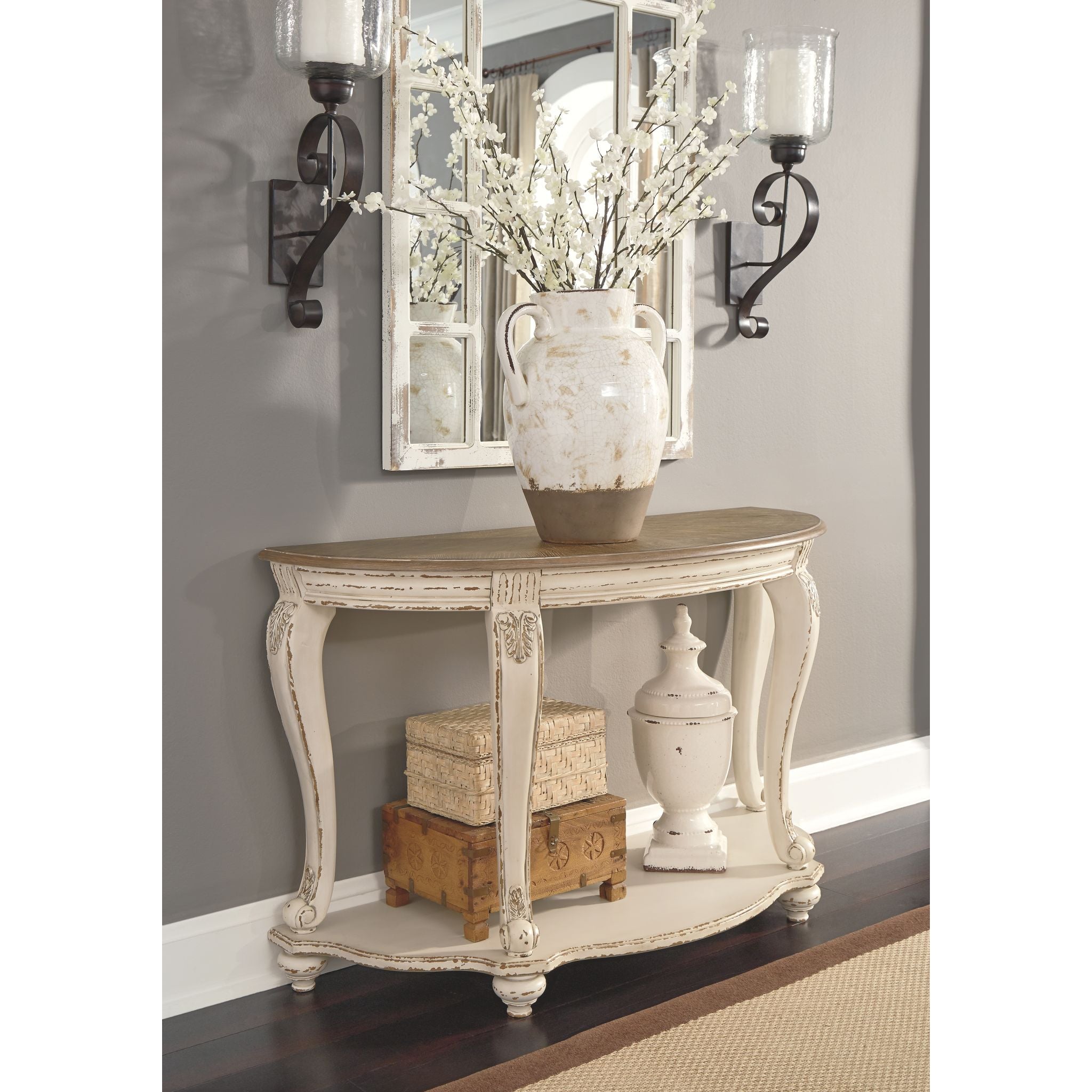 Table basse Meinertz - Blanc/Marron
