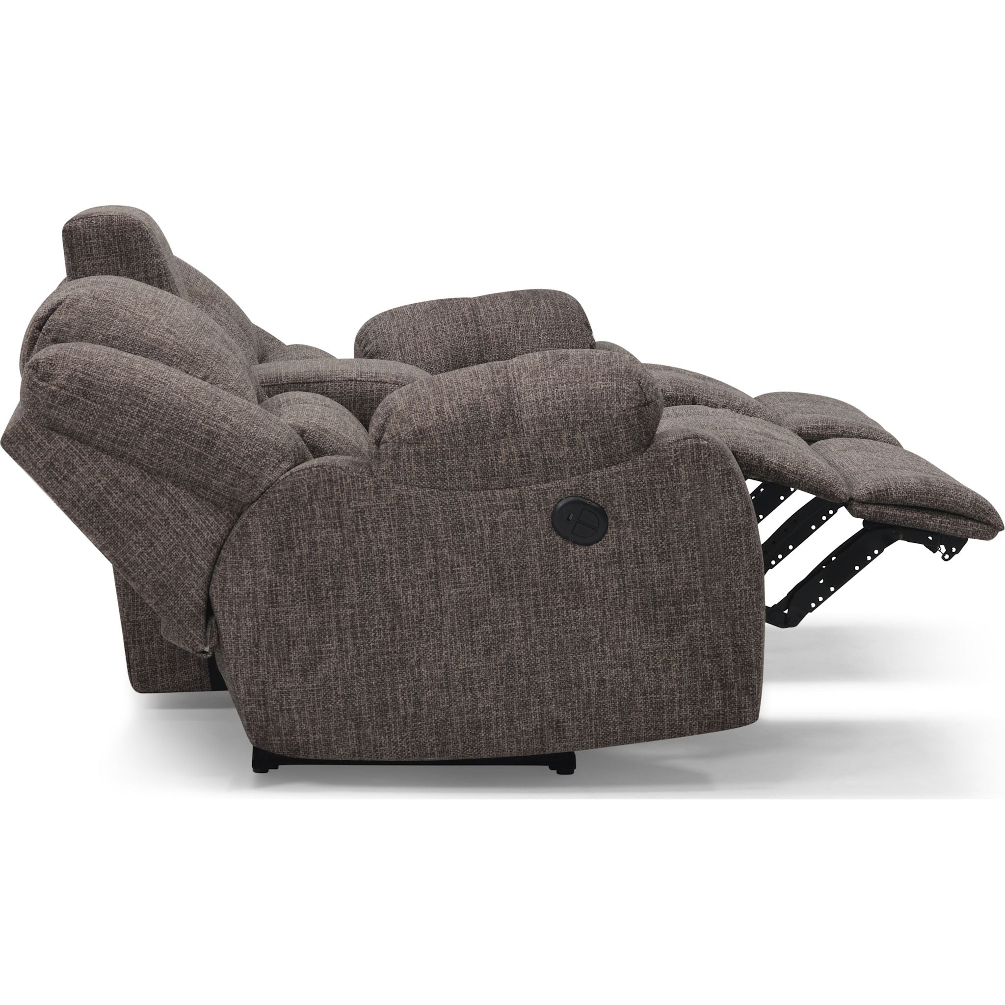 Causeuse inclinable électrique Mira avec console - Ardoise pavée