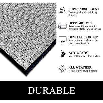 A1HC New Durable and Versatile Polypropylene Rubber Door Mat All Weather Inside Outside Door Mat