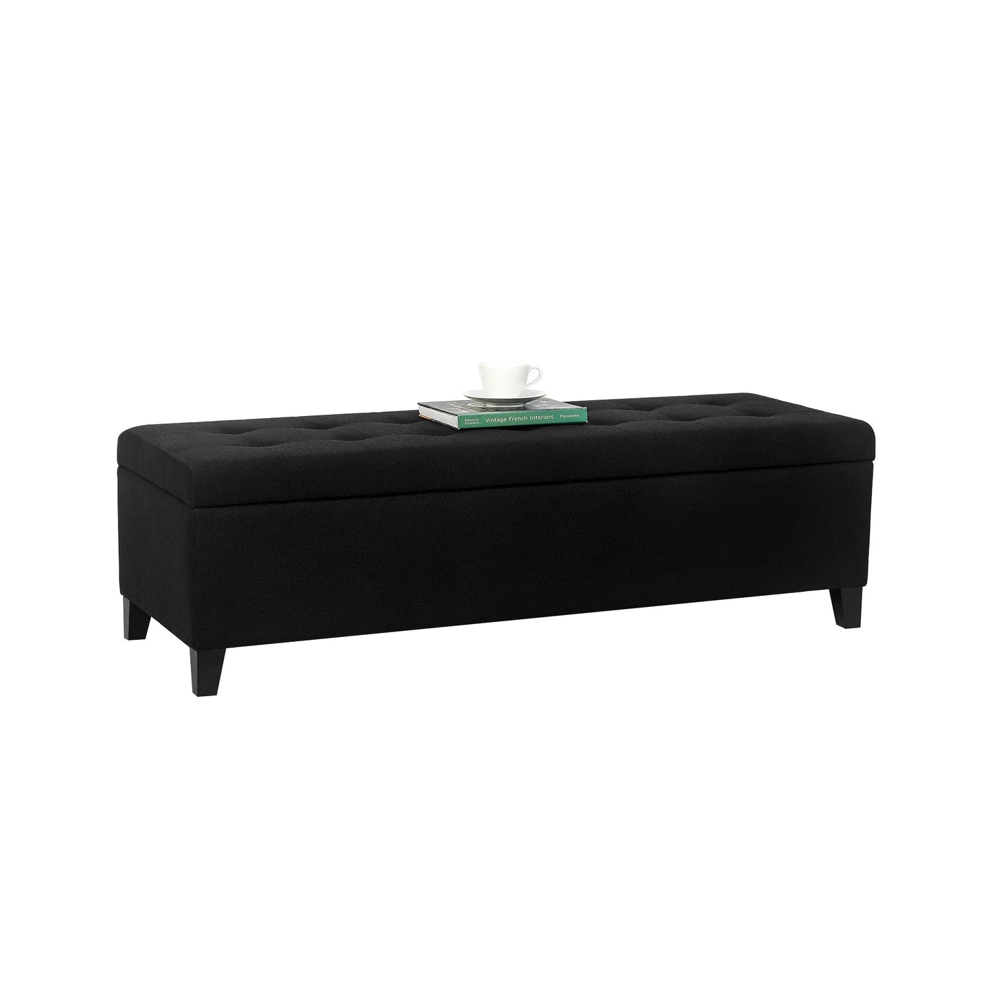 Banc ottoman de rangement en cuir reconstitué Adeco 50