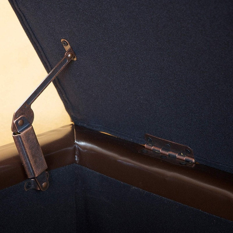 Banc ottoman de rangement en cuir reconstitué Adeco 50