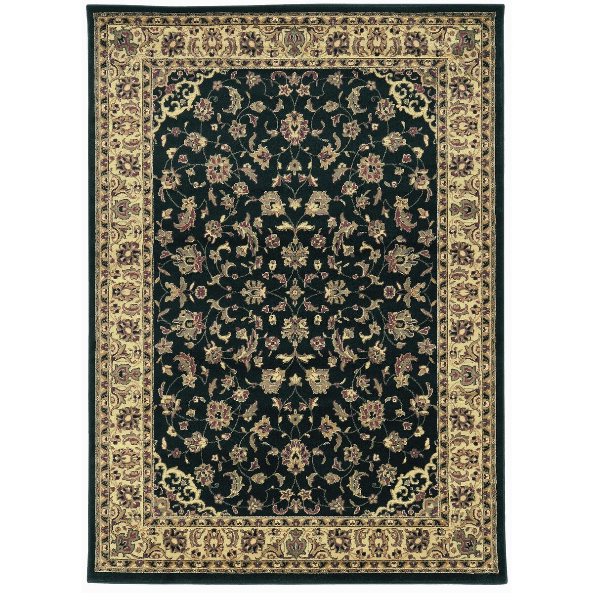 Admire Home Living Caroline Traditional Floral Sarouk Pattern Area Rug