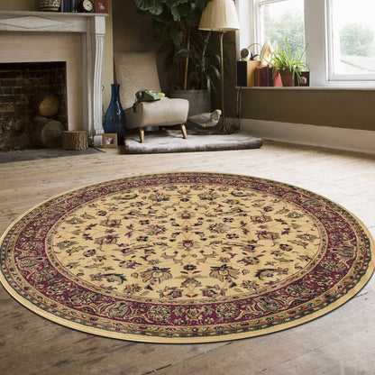 Admire Home Living Caroline Traditional Floral Sarouk Pattern Area Rug
